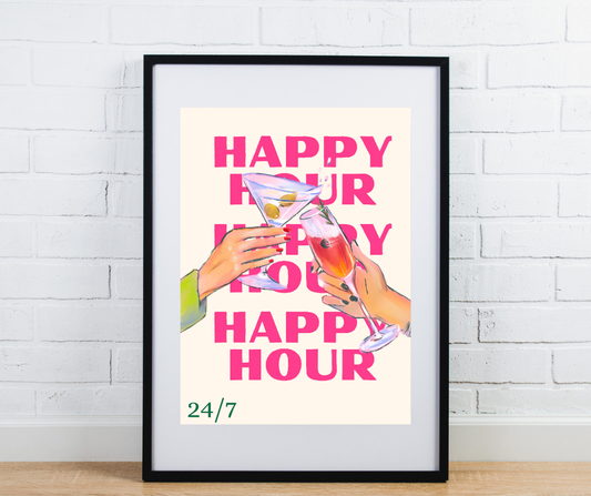 Happy Hour Kitchen Print