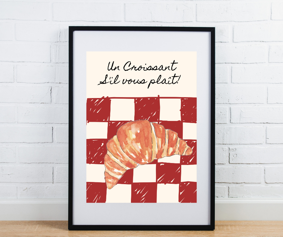 Croissant Kitchen Print