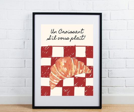 Croissant Kitchen Print