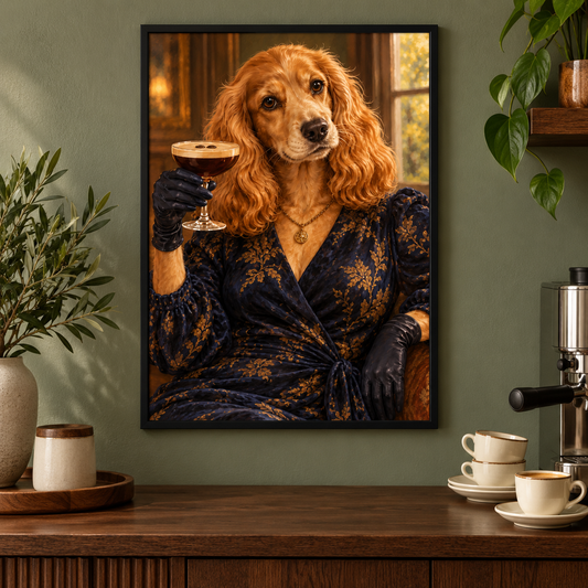 Lady After Dark framed lifestyle mockup – frame not included