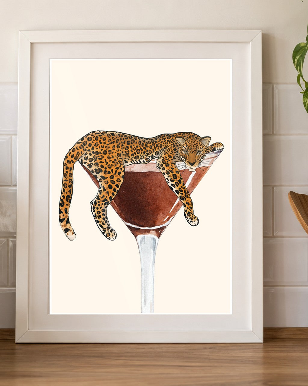 Leopard Espresso Martini kitchen mockup