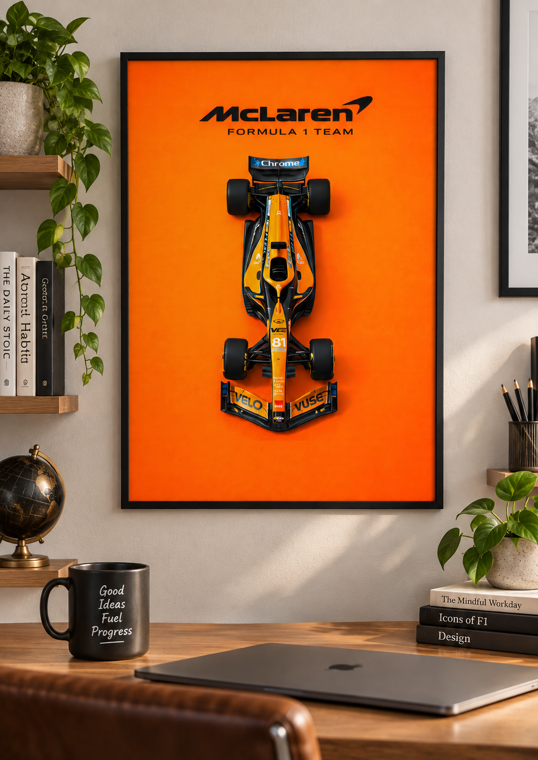 McLaren Motorsport Print framed lifestyle mockup