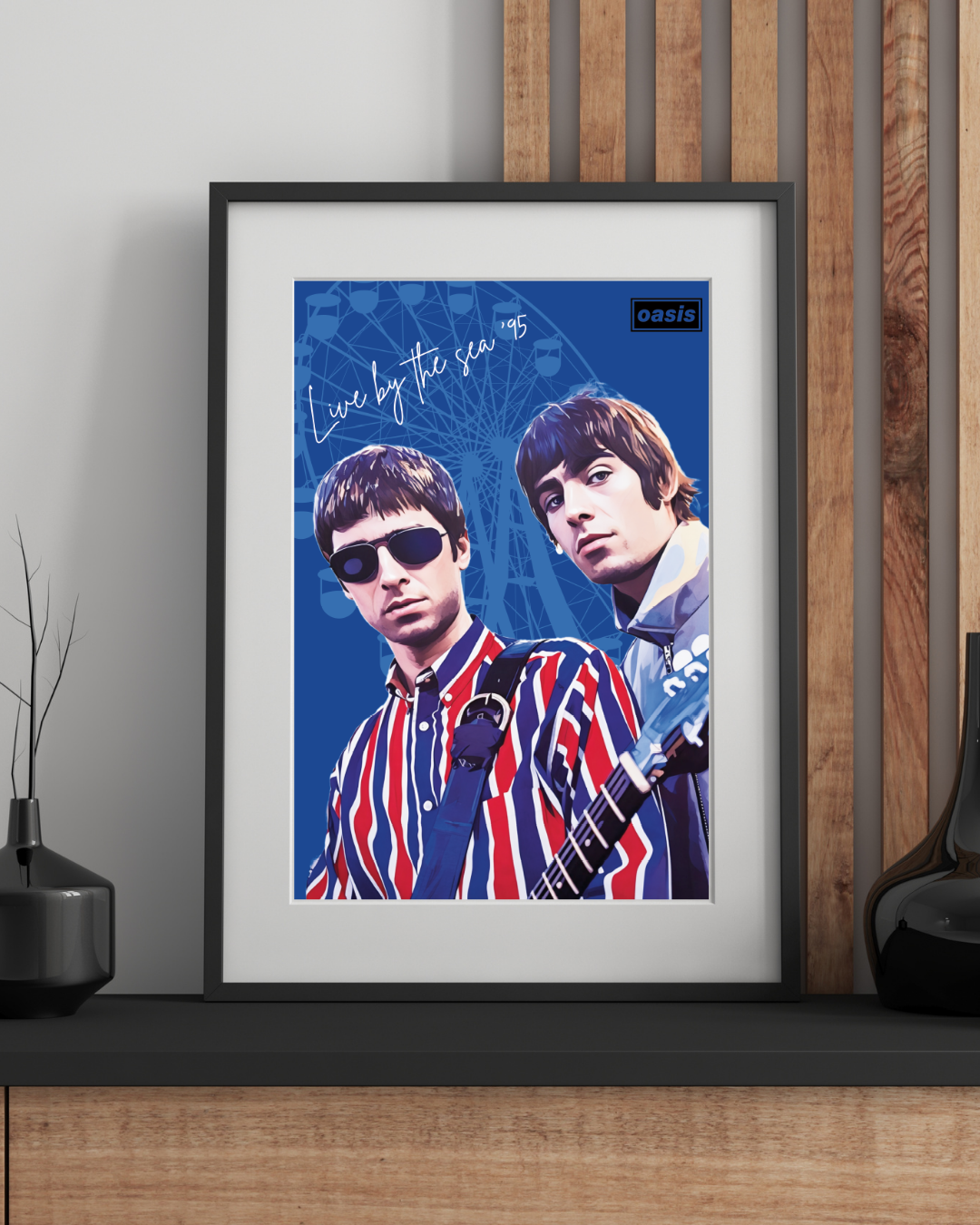 Oasis live by the sea Noel & Liam print