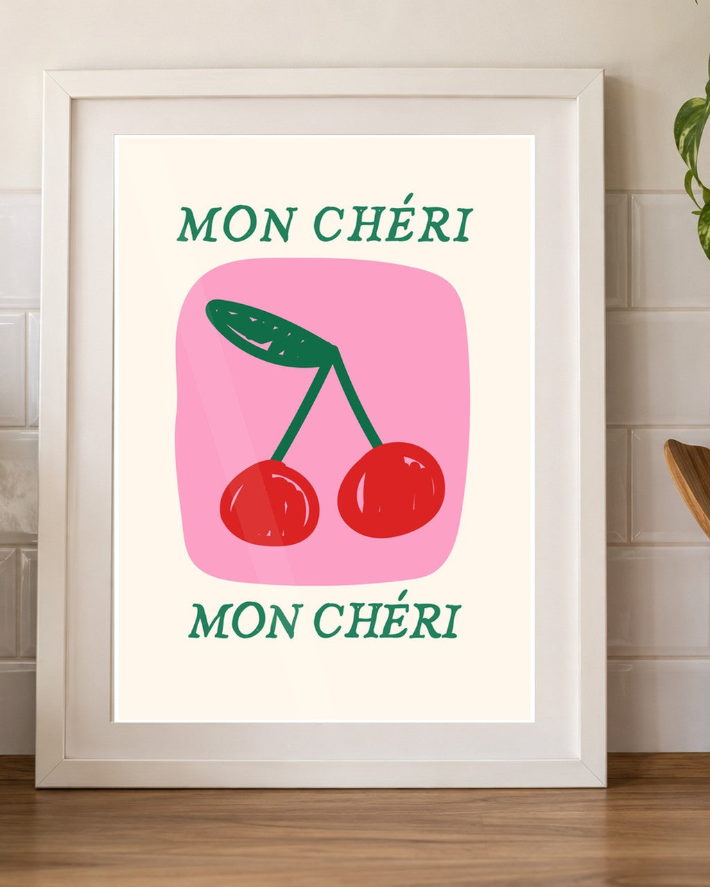 Mon Chéri Cherries kitchen mockup