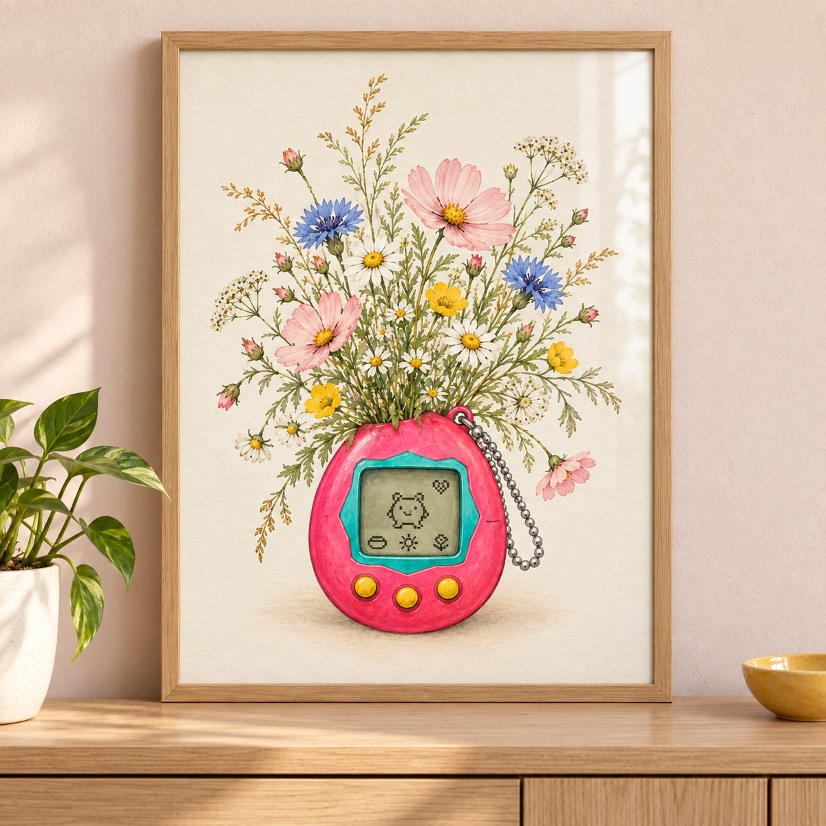 Petal Pal framed lifestyle mockup; frame not included