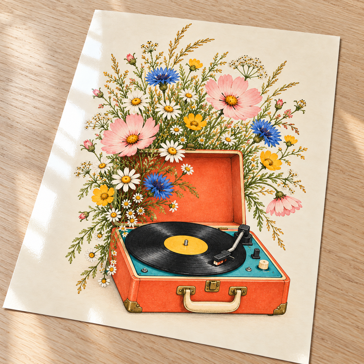 Bloom on Repeat unframed glossy card print included in the set