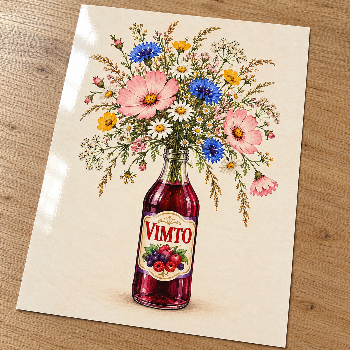 Vimto in Bloom unframed glossy card print