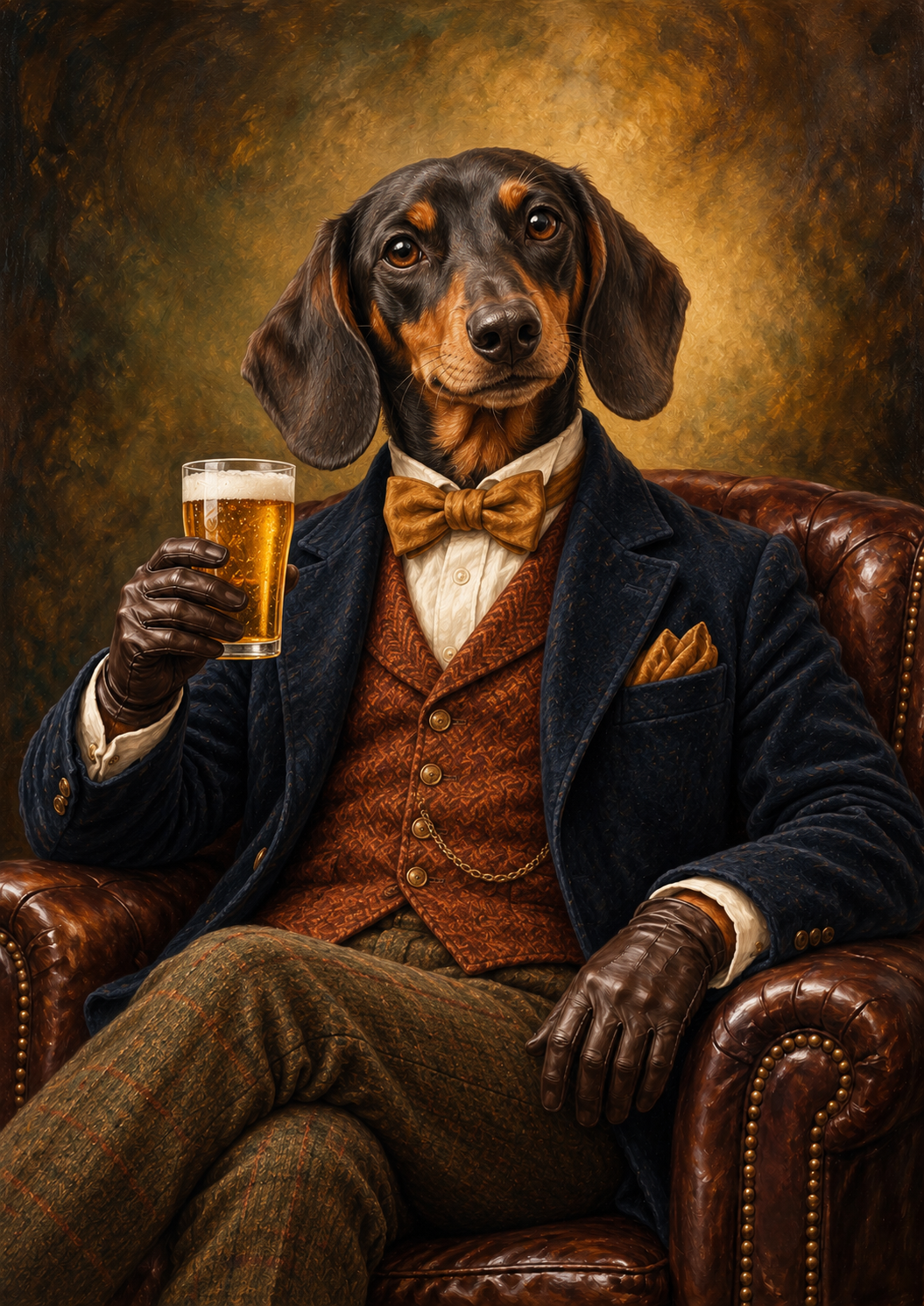 Short Legs, Tall Pint – Dachshund & Lager artwork