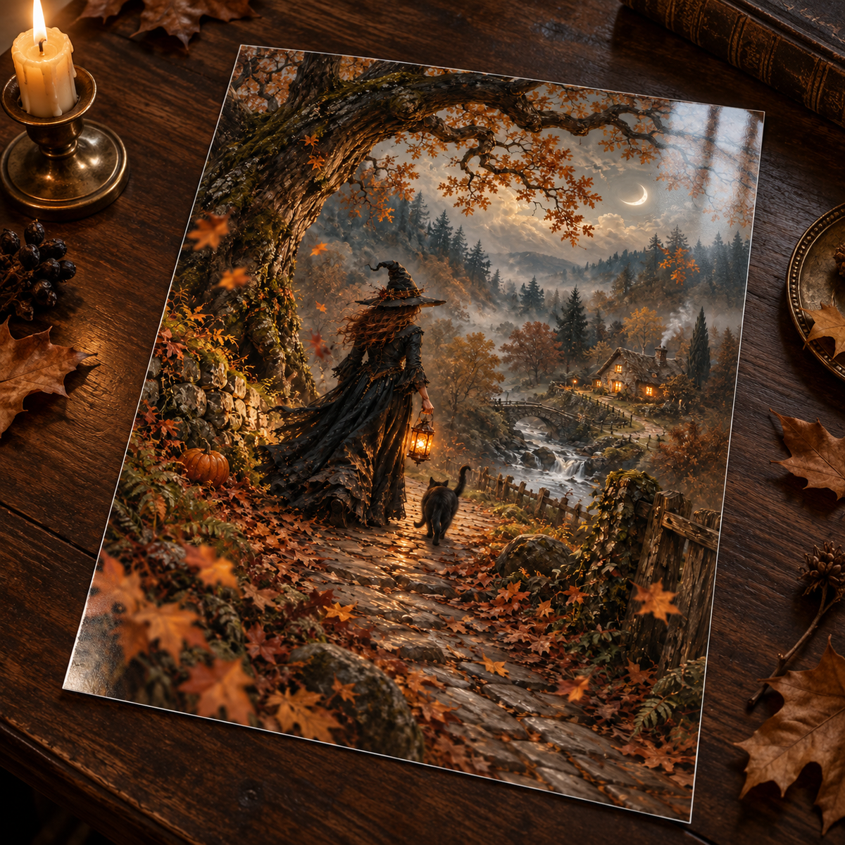 The Lantern Keeper unframed glossy photo print on a table