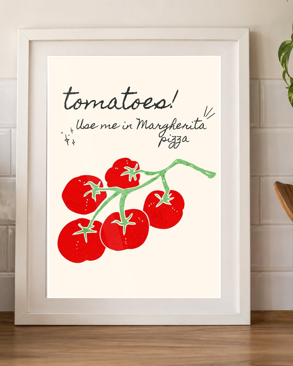 Tomatoes Margarita Pizza kitchen mockup