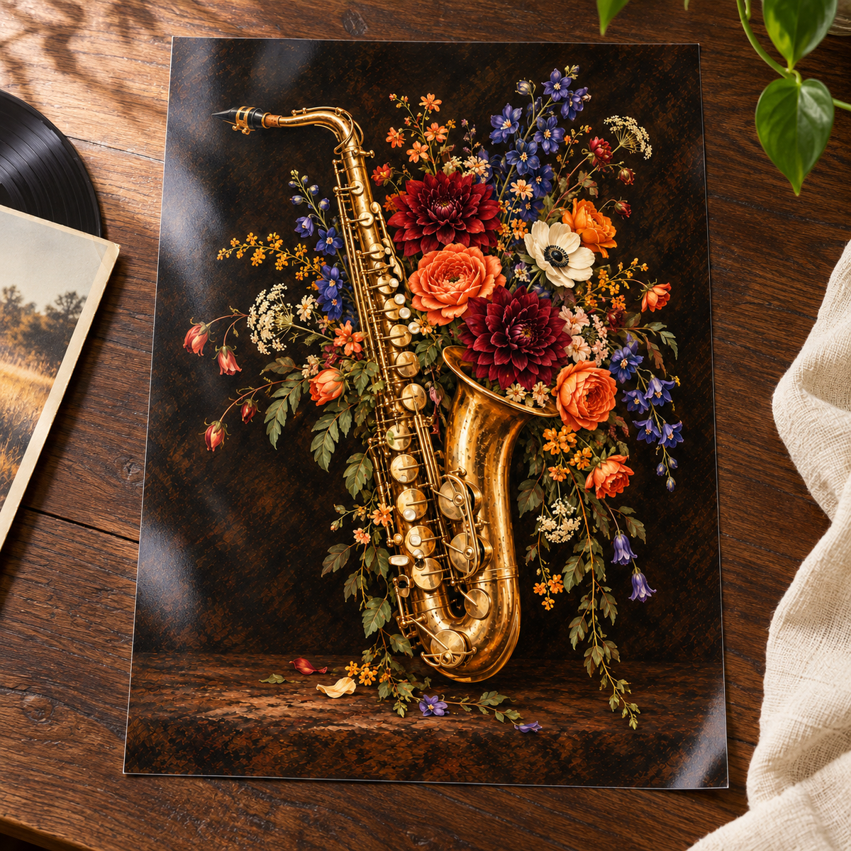 Wild Notes floral art print — unframed glossy print